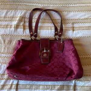 Coach East West EW SoHo Signature Tote